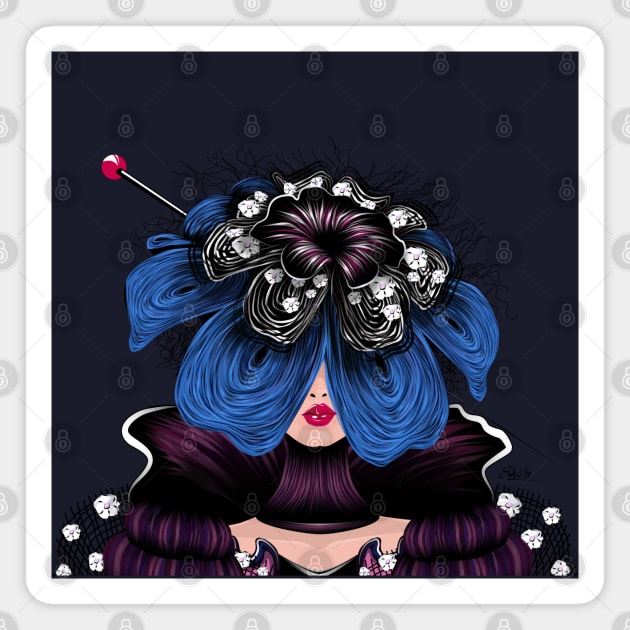 Aria Pompadour Midnight - Magnet by EshiPaints